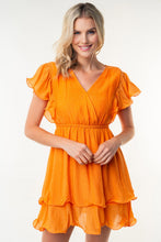 Load image into Gallery viewer, White Birch Short Sleeve Woven Layered Dress