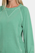 Load image into Gallery viewer, Zenana Pocketed Round Neck Long Sleeve Sweatshirt