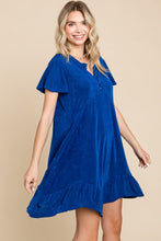 Load image into Gallery viewer, Culture Code Short Sleeve Ruffled Asymmetric Hem Dress