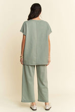 Load image into Gallery viewer, Davi &amp; Dani Round Neck Short Sleeve Top and Pants Set