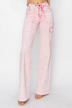 Load image into Gallery viewer, RISEN Full Rise Wide Leg Cargo Pocket Jeans