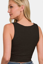 Load image into Gallery viewer, Zenana Ribbed Cropped Tank