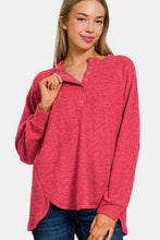 Load image into Gallery viewer, Zenana Full Size Brushed Melange Hacci High-Low Sweater