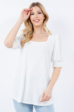 Load image into Gallery viewer, Celeste Swiss Dot Puff Sleeve Top