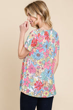 Load image into Gallery viewer, BOMBOM Floral Short Sleeve T-Shirt