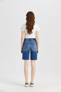 BAYEAS Super High Rise Denim Bermuda Shorts