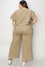 Load image into Gallery viewer, Double Take Texture Short Sleeve Top and Pants Set