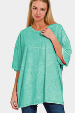 Load image into Gallery viewer, Zenana Washed Round Neck Drop Shoulder Oversized T-Shirt