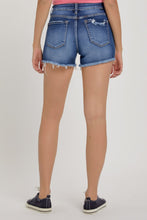 Load image into Gallery viewer, RISEN Mid-Rise Distressed Denim Shorts