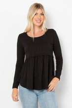 Load image into Gallery viewer, Be Stage Texture Babydoll Round Neck Long Sleeve Knit Top