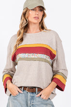 Load image into Gallery viewer, SAGE + FIG French Terry Color Block T-Shirt