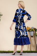 Load image into Gallery viewer, Celeste Paisley Print Lace Ruffled Midi Dress