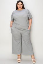 Load image into Gallery viewer, Double Take Texture Short Sleeve Top and Pants Set