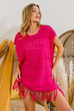 Load image into Gallery viewer, BiBi Fringed Hem Knit Top