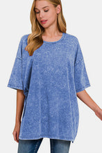 Load image into Gallery viewer, Zenana Washed Round Neck Drop Shoulder Oversized T-Shirt