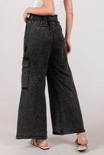 Load image into Gallery viewer, SAGE + FIG Knit Terry Mineral Wash Wide Leg Pants