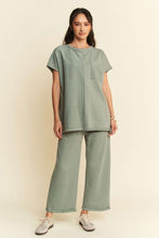 Load image into Gallery viewer, Davi &amp; Dani Round Neck Short Sleeve Top and Pants Set