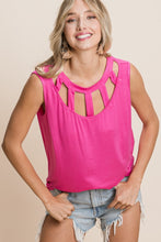 Load image into Gallery viewer, BiBi Cutout Round Neck Sleeveless Top