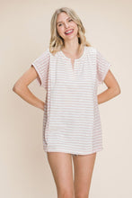 Load image into Gallery viewer, Cotton Bleu by Nu Label Striped Short Sleeve T-Shirt