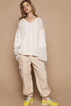 Load image into Gallery viewer, POL Lace Floral Round Neck Knit Top