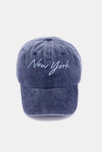 Load image into Gallery viewer, Zenana Washed Embroidered City Baseball Cap