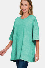 Load image into Gallery viewer, Zenana Washed Round Neck Drop Shoulder Oversized T-Shirt