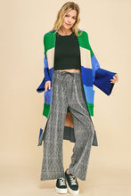 Load image into Gallery viewer, Davi &amp; Dani Color Block Kimono Sleeve Open Front Cardigan
