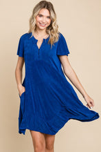 Load image into Gallery viewer, Culture Code Short Sleeve Ruffled Asymmetric Hem Dress