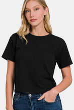 Load image into Gallery viewer, Zenana Round Neck Short Sleeve Cropped T-Shirt