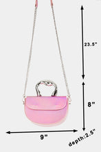 Load image into Gallery viewer, Fame Glossy Semi Circle Top Handle Bag