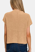 Load image into Gallery viewer, Zenana Mock Neck Short Sleeve Cropped Sweater