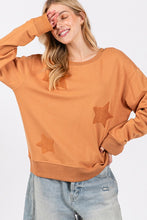 Load image into Gallery viewer, SAGE + FIG Star Patch Long Sleeve Sweatshirt