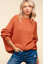 Load image into Gallery viewer, Haptics Side Slit Texture Asymmetric Sweater