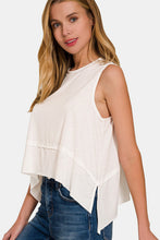 Load image into Gallery viewer, Zenana Slit High-Low Round Neck Tank