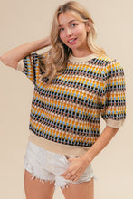 Load image into Gallery viewer, BiBi Multi Color Half Sleeve Sweater