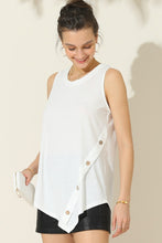 Load image into Gallery viewer, Ninexis Round Neck Button Side Tank