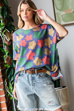 Load image into Gallery viewer, HOPELY Floral Round Neck Side Slit T-Shirt