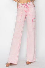 Load image into Gallery viewer, RISEN Full Rise Wide Leg Cargo Pocket Jeans
