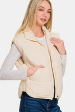 Load image into Gallery viewer, Zenana Zip Up Cropped Puffer Vest with Pockets