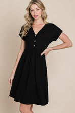 Load image into Gallery viewer, BOMBOM V-Neck Short Sleeve Dress