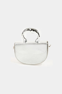 Fame Glossy Semi Circle Top Handle Bag