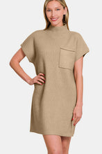 Load image into Gallery viewer, Zenana Short Sleeve Sweater Mini Dress