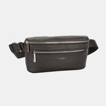 Load image into Gallery viewer, David Jones PU Leather Double Zipper Adjustable Belt Bag