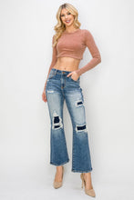 Load image into Gallery viewer, Risen High Rise Distressed Ankle Flare Jeans