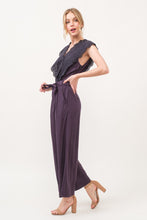 Load image into Gallery viewer, And The Why Laced Surplice Tie Waist Jumpsuit