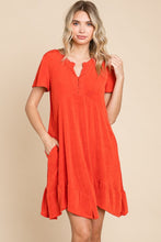 Load image into Gallery viewer, Culture Code Notched Short Sleeve Dress