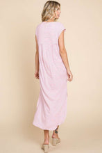 Load image into Gallery viewer, Culture Code Full Size Striped V-Neck Slit Dress with Pockets
