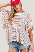 Load image into Gallery viewer, SAGE + FIG Round Neck Stripe Top