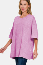 Load image into Gallery viewer, Zenana Washed Round Neck Drop Shoulder Oversized T-Shirt