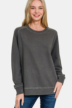 Load image into Gallery viewer, Zenana Pigment Dyed French Terry Sweatshirt